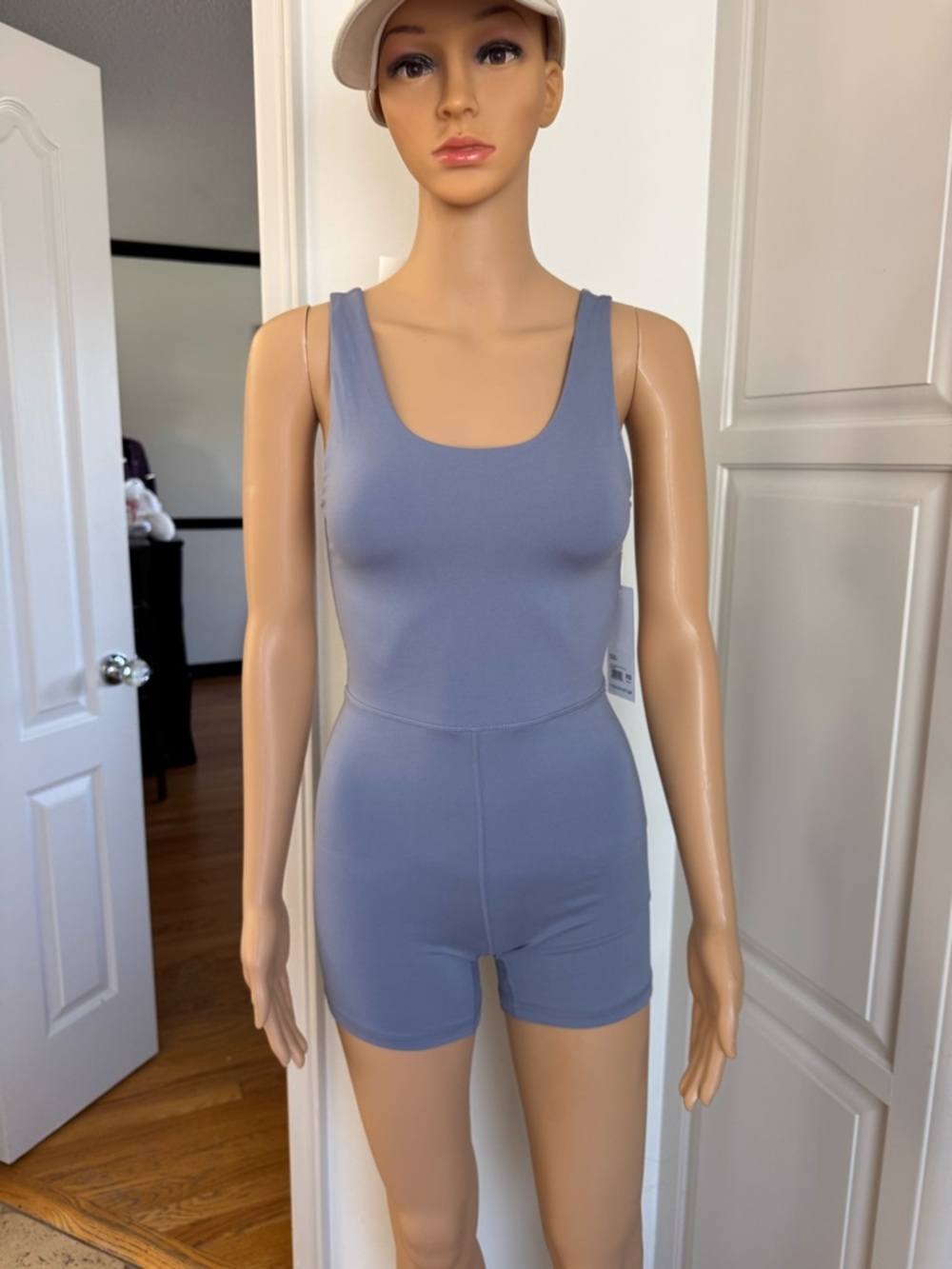 Yogalicious Lux Scoop Neck Romper in Dusty Lavender